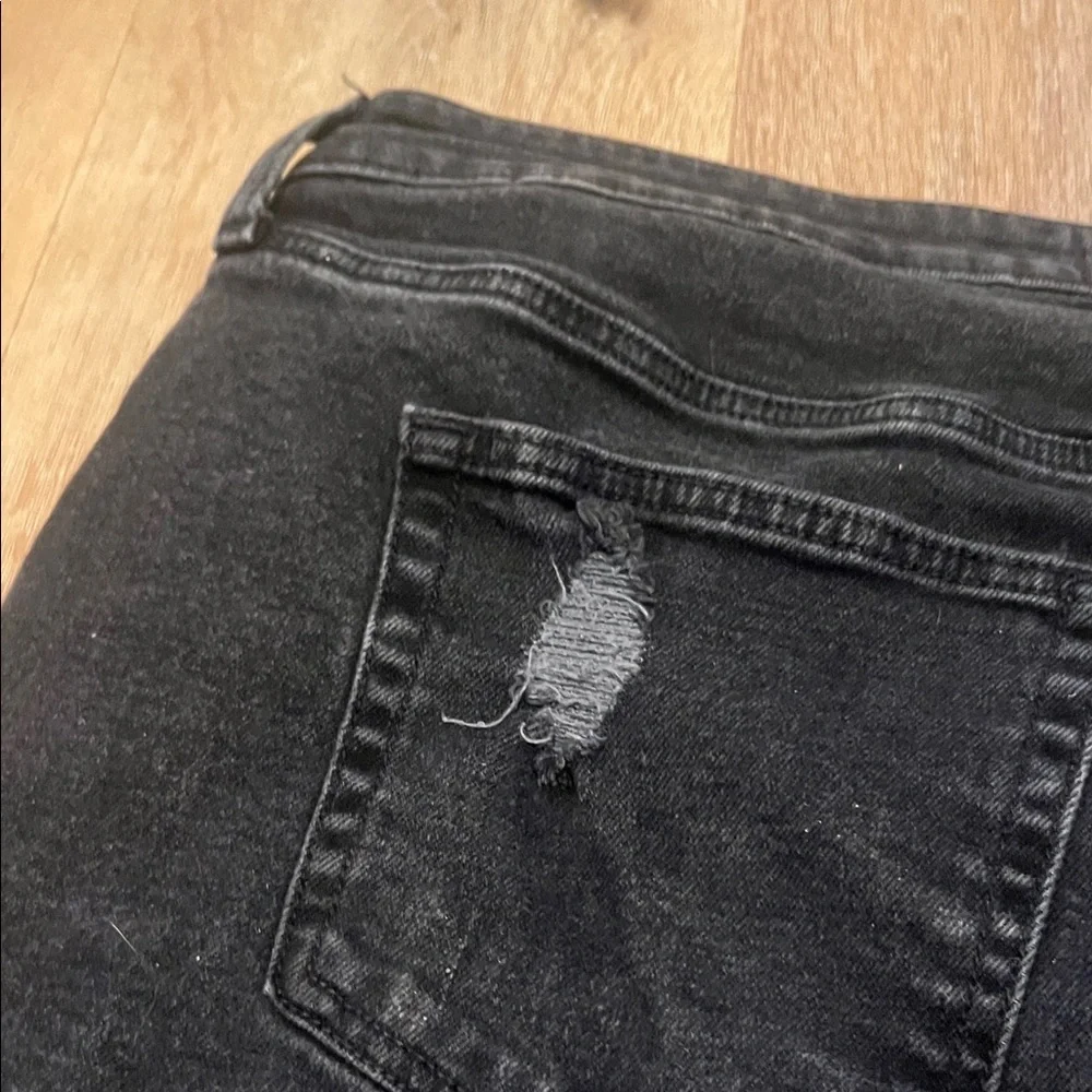 Distressed Hollister 17S Black Women's Jeans w33 L25